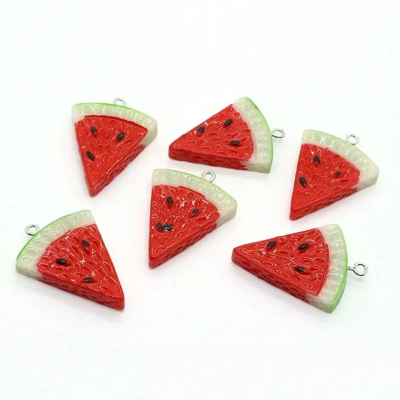 Resin Art Calligraphy - 10Pcs Double Sided Triangle Watermelon Resin