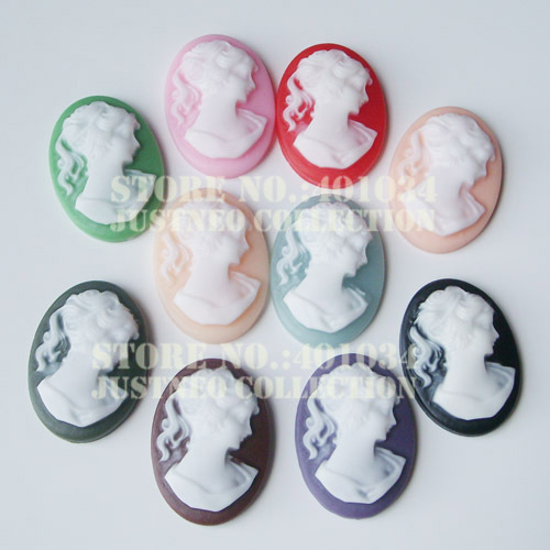 Resin Art Sculptures - Art Deco Vintage Style Resin Cameo