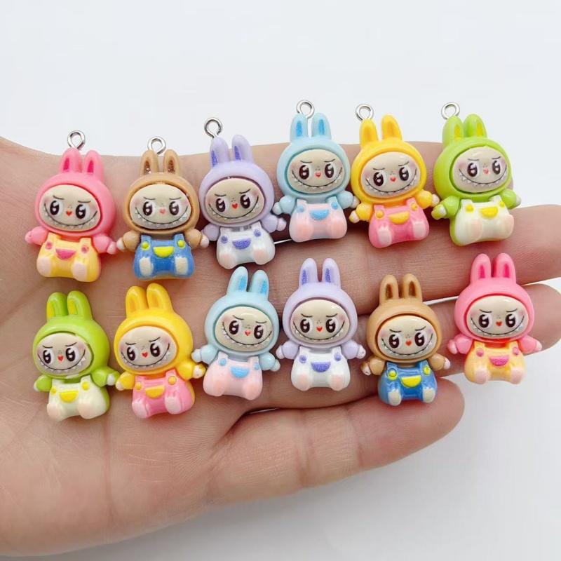 Resin Art Calligraphy - 10Pcs Kawaii Rabbit Strawberry House Resin