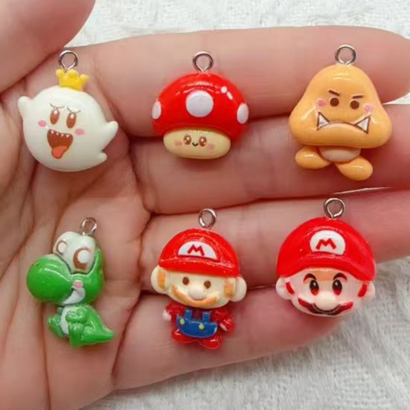 Resin Art Calligraphy - 10pcs resin cartoon pendant, DIY jewelry