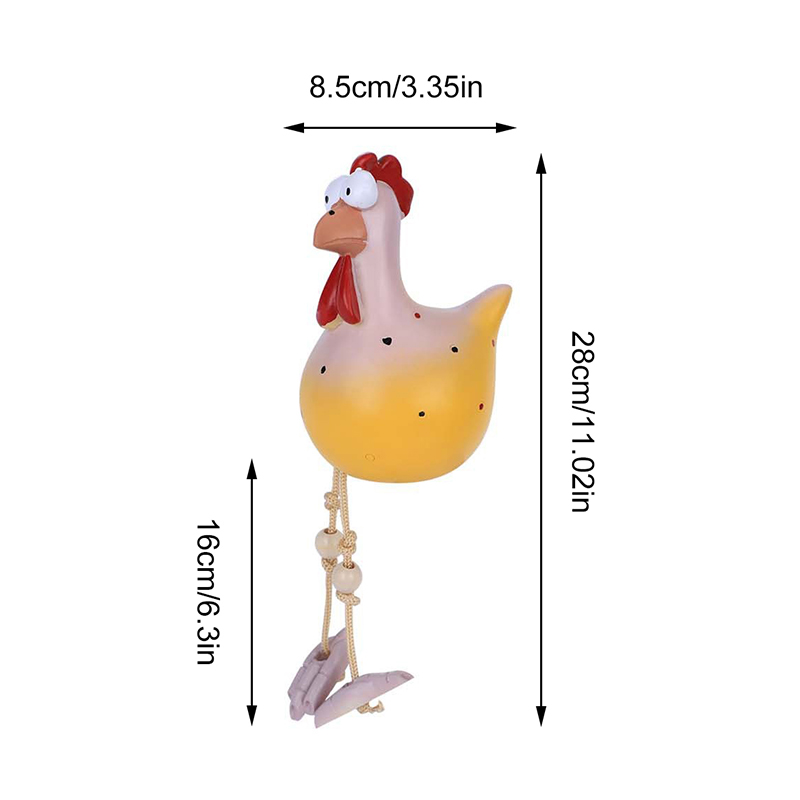 Funny Chicken Fence Decor Resi - Resin Art Sculptures 评论和价格