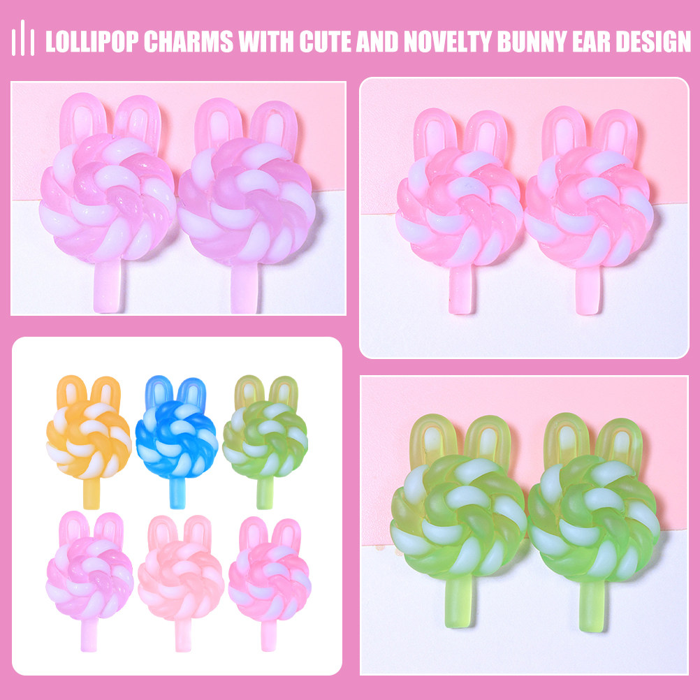24Pcs Cute Cartoon Lollipop Ch - Resin Art Materials 评论和价格