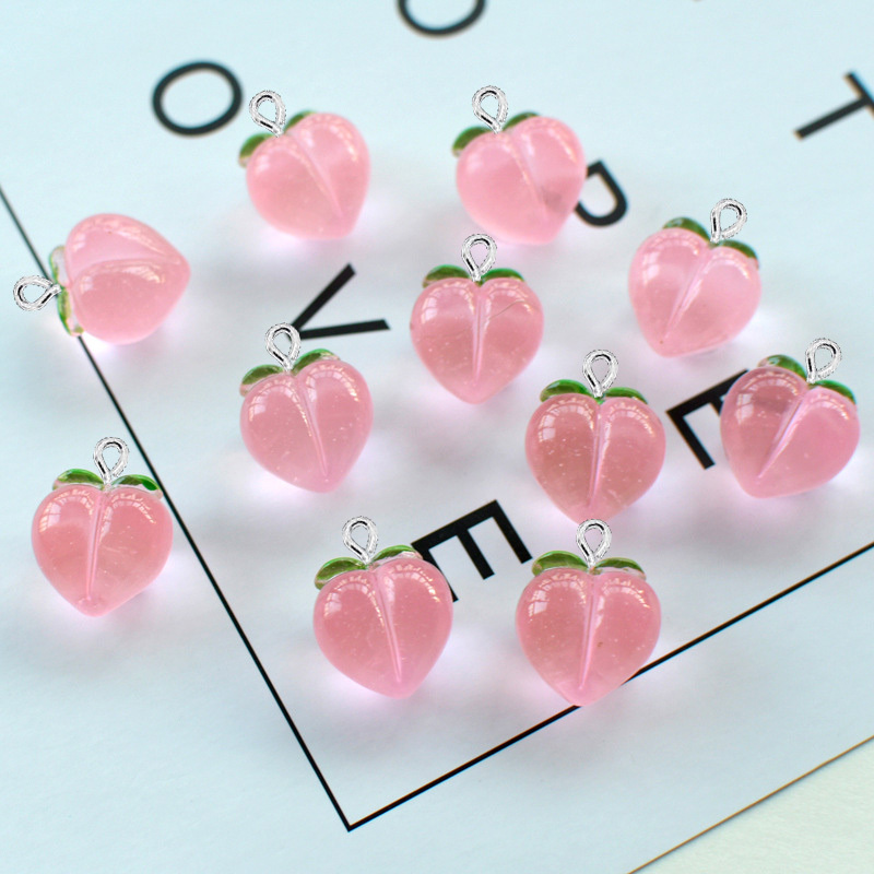10Pcs New Transparent Peach Fl - Resin Art Calligraphy 评论和价格