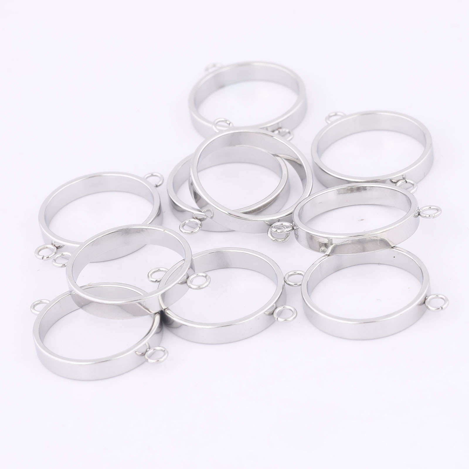 10pcs Stainless Steel 14mm Ope - Resin Art Calligraphy 评论和价格