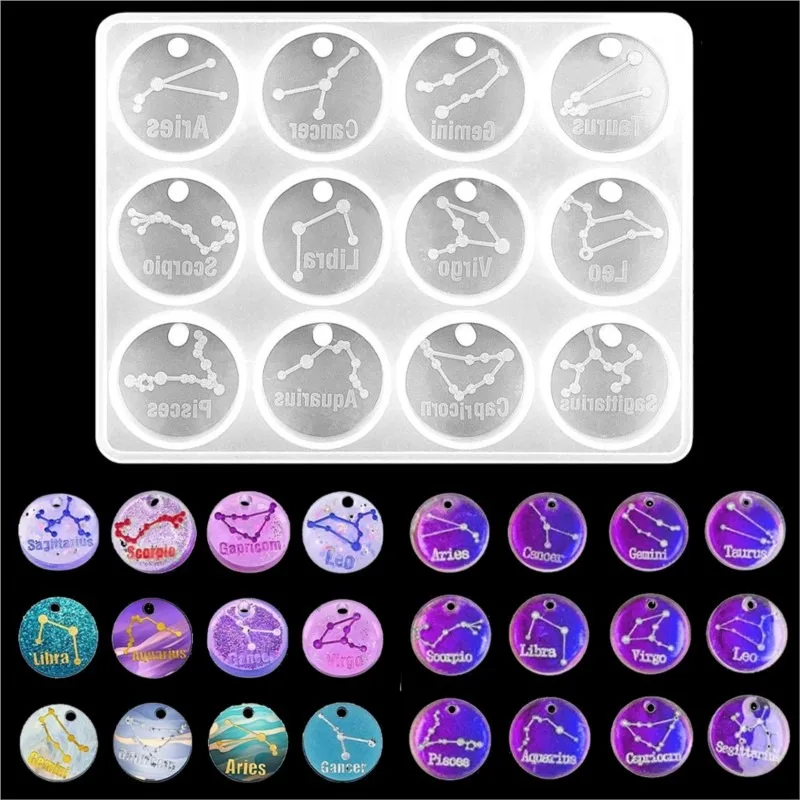 12 Zodiac Constellation Resin  - Resin Art Jewellery 评论和价格
