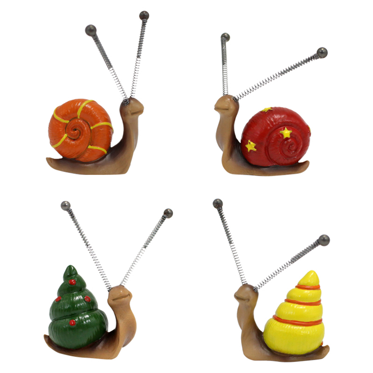 4pcs, Mini Snail Sculpture Bon - Resin Art Sculptures 评论和价格