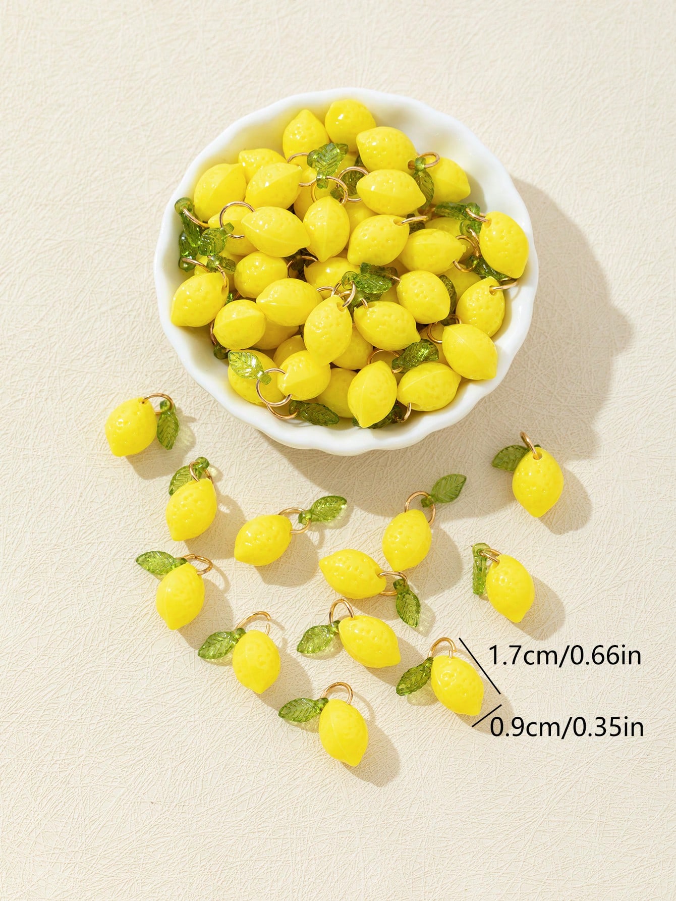 10Pcs 3D Lemon Resin Charms Pe - Resin Art Materials 评论和价格