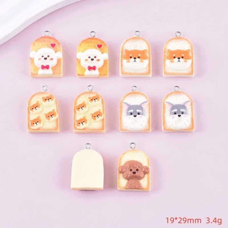 10Pcs Cute Toast Dog Resin Pen - Resin Art Materials 评论和价格