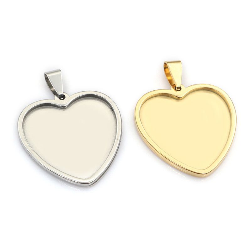 5Pcs Stainless Steel Heart Bla - Resin Art Necklace 评论和价格