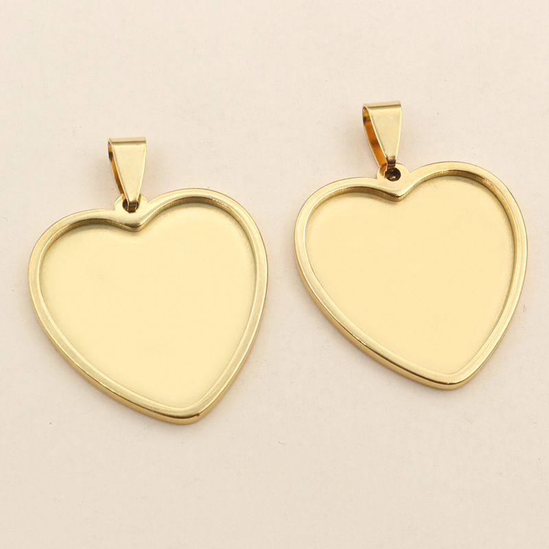 5Pcs Stainless Steel Heart Bla - Resin Art Necklace 评论和价格