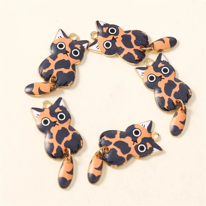 10Pcs 16×39mm Cute Cartoon Cat - Resin Art Jewellery 评论和价格