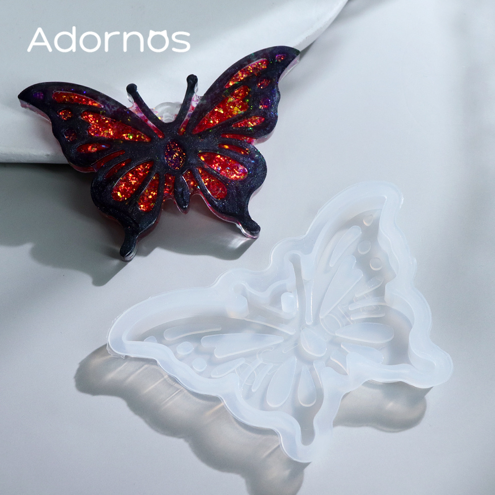 1Set Butterfly Keychain Epoxy  - Resin Art Jewellery 评论和价格