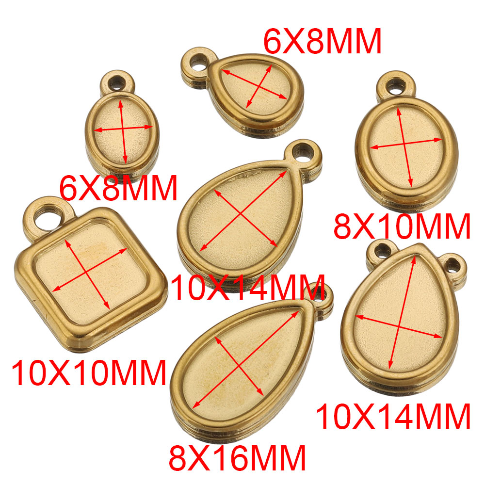 5pcs Stainless Steel Square Dr - Resin Art Jewellery 评论和价格