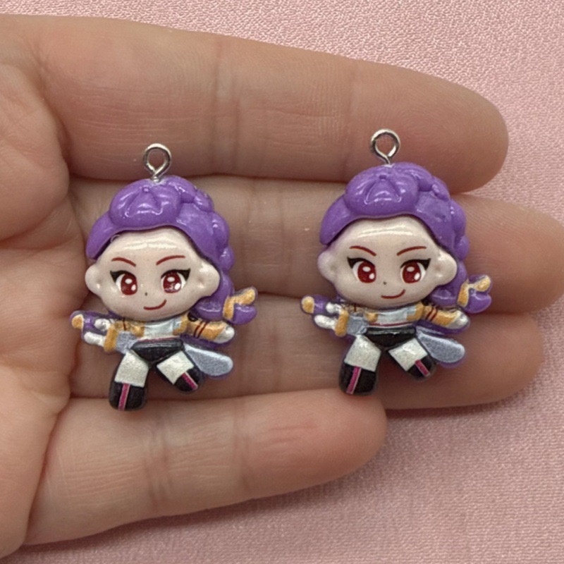 10pcs resin cartoon pendant, D - Resin Art Calligraphy 评论和价格