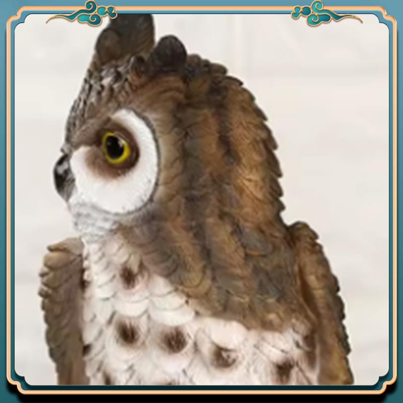 (New)-Resin Owl Statue Bird Ga - Resin Art Sculptures 评论和价格