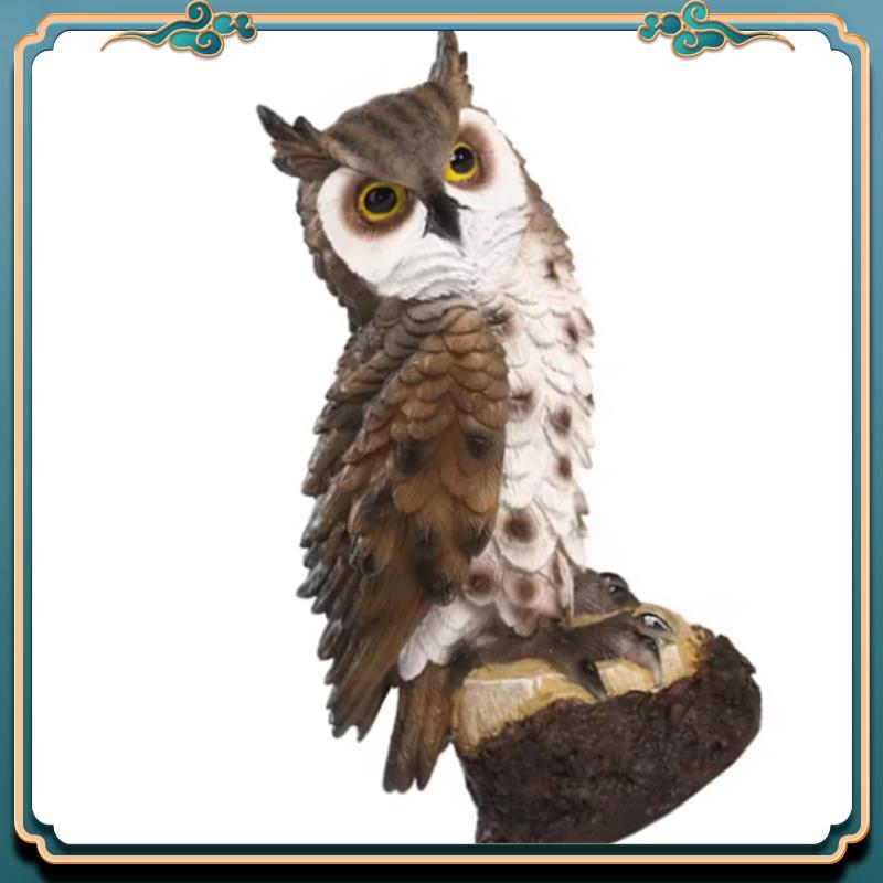 (New)-Resin Owl Statue Bird Ga - Resin Art Sculptures 评论和价格