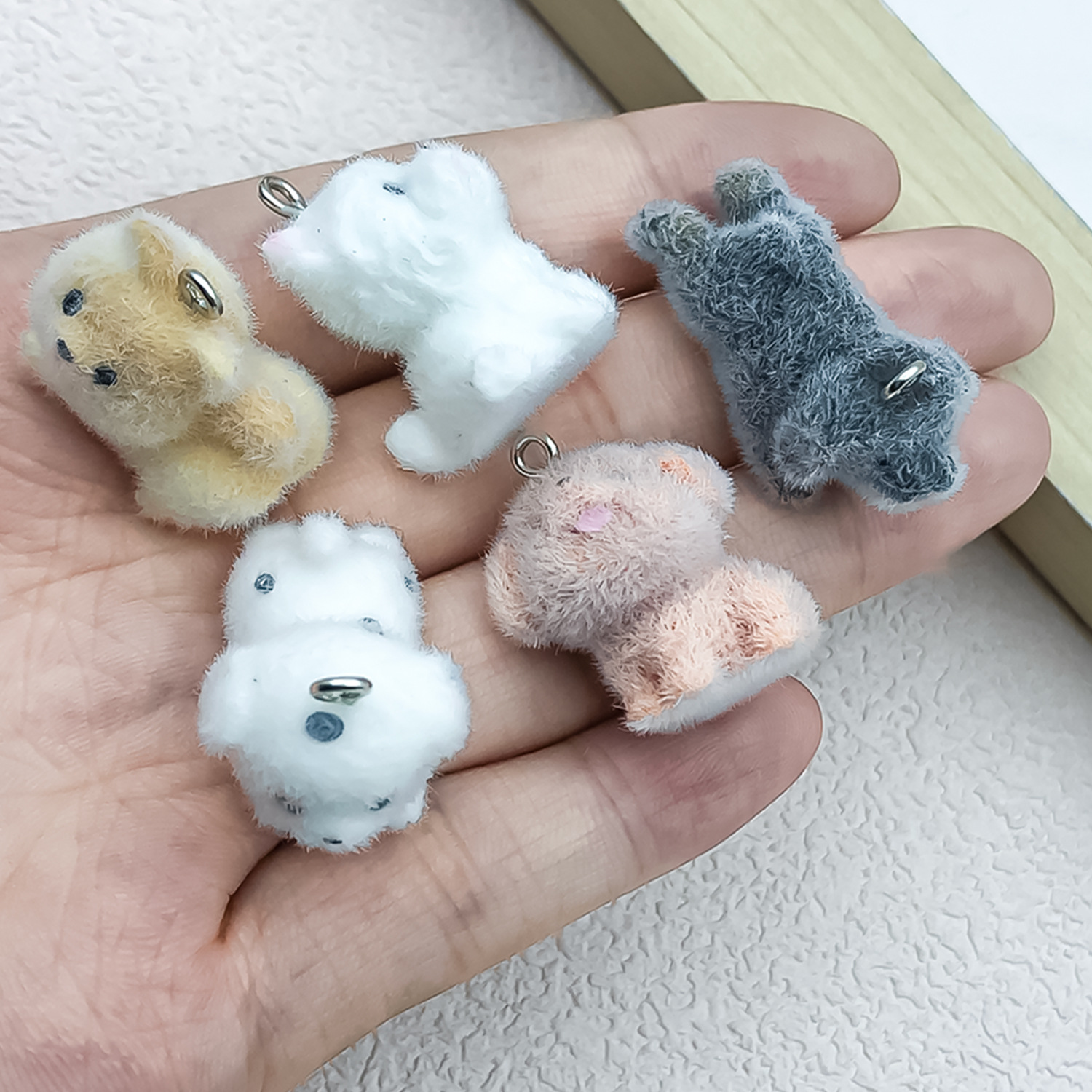 5pcs&1pc Flocked Resin Animal  - Resin Art Materials 评论和价格
