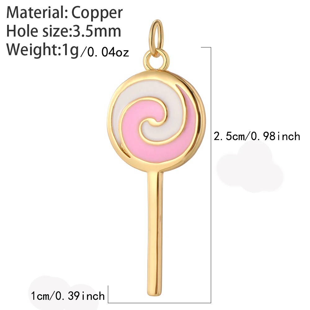 Bohemian Candy Lollipop Charm  - Resin Art Necklace 评论和价格