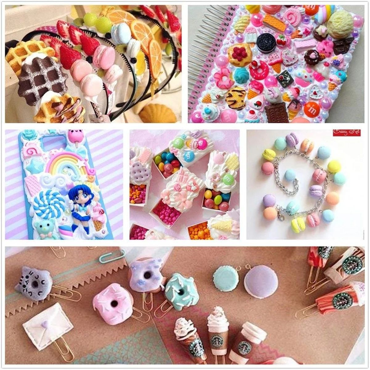 30pcs Random Candy Slime Charm - Resin Art Jewellery 评论和价格