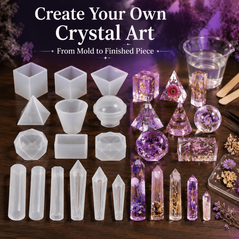 15pcs Crystal Resin Silicone M - Resin Art Jewellery 评论和价格