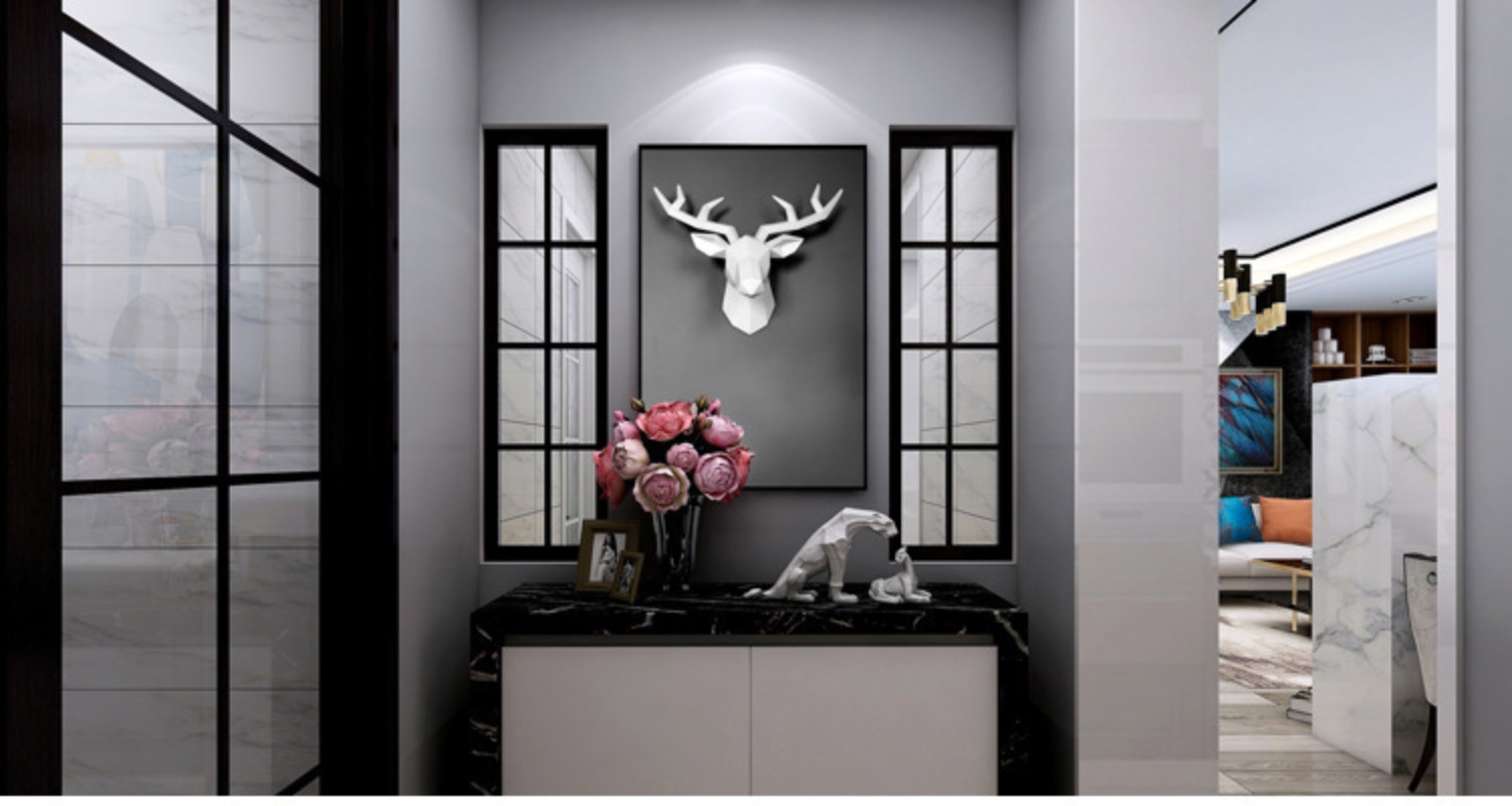 1PC Deer Head Sculpture Animal - Resin Art Sculptures 评论和价格