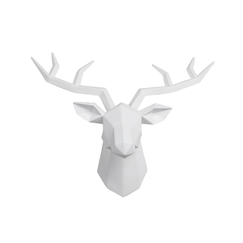 1PC Deer Head Sculpture Animal - Resin Art Sculptures 评论和价格