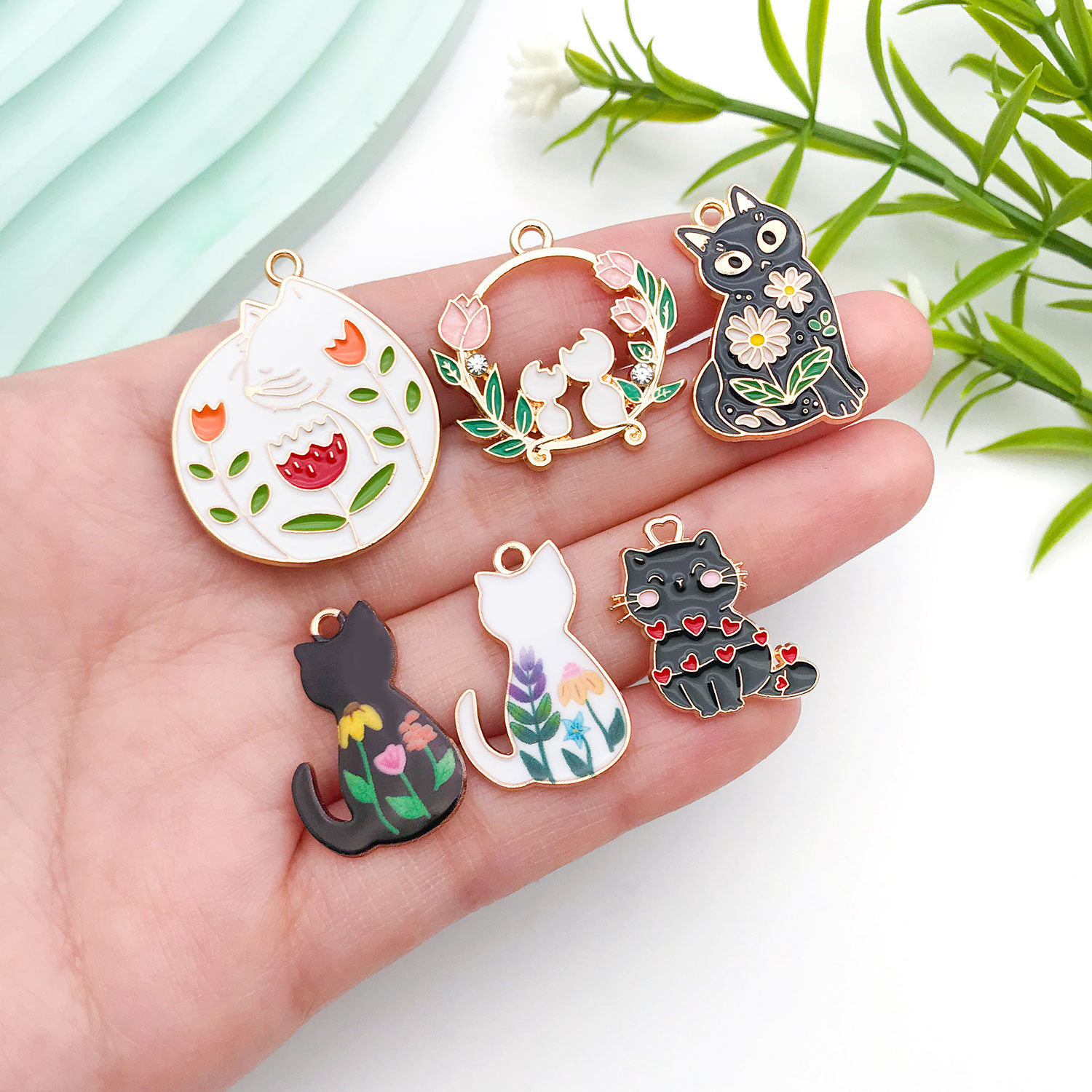 5/10pcs Resin Popular Cat Char - Resin Art Materials 评论和价格