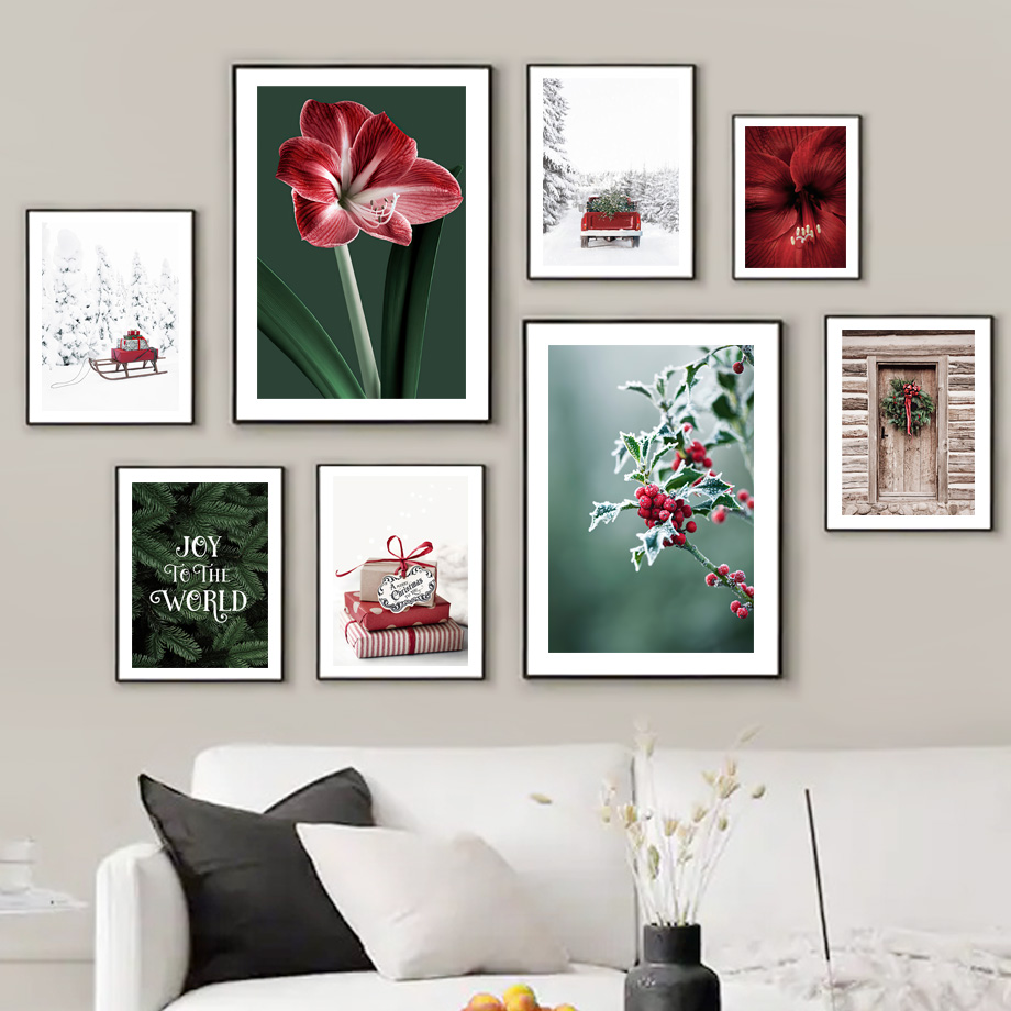 Poster Christmas Sleigh Red Ma - Resin Art Images 评论和价格