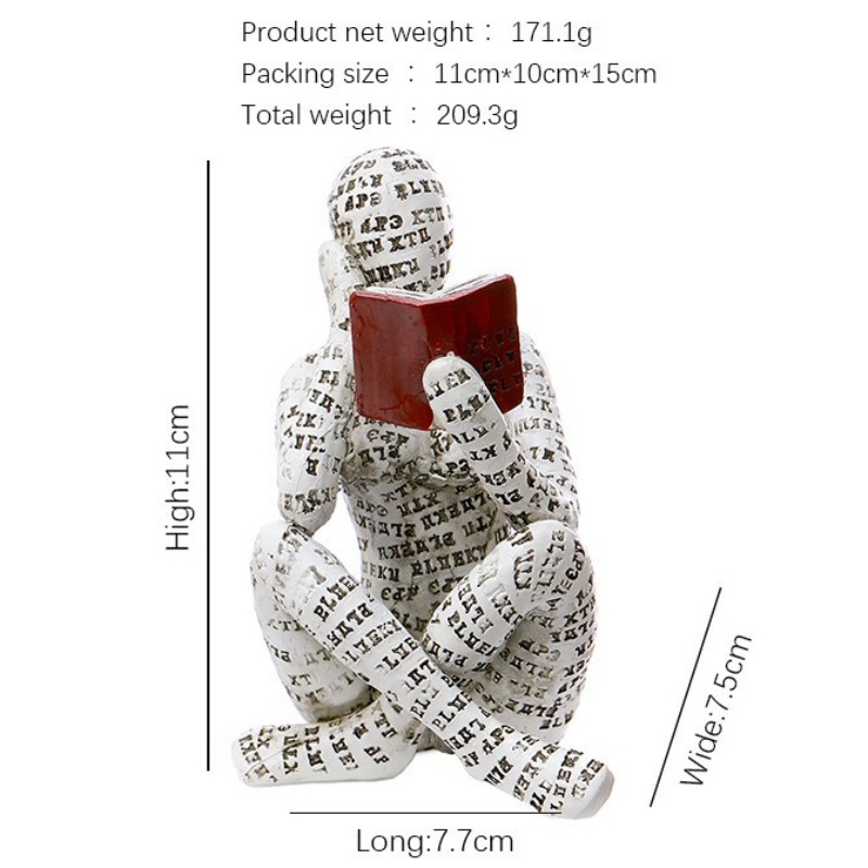 1pc Mini Reading Female Image  - Resin Art Images 评论和价格