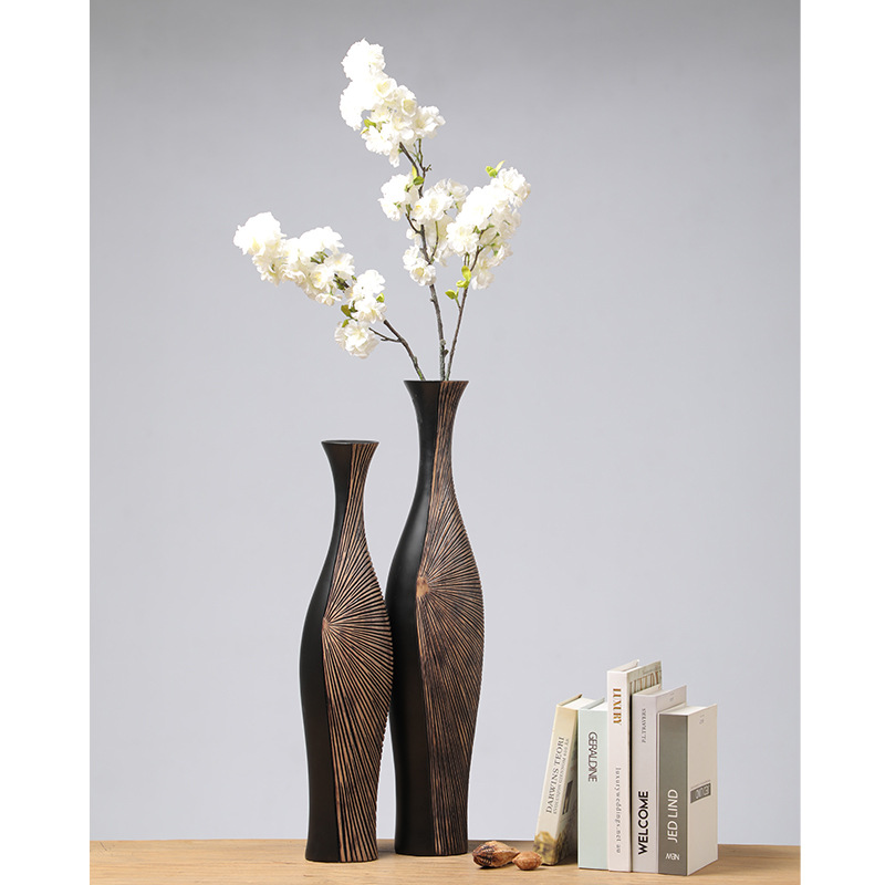 Retro Tall Resin Floor Vase, E - Resin Art Floor 评论和价格