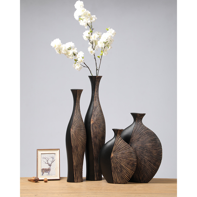 Retro Tall Resin Floor Vase, E - Resin Art Floor 评论和价格