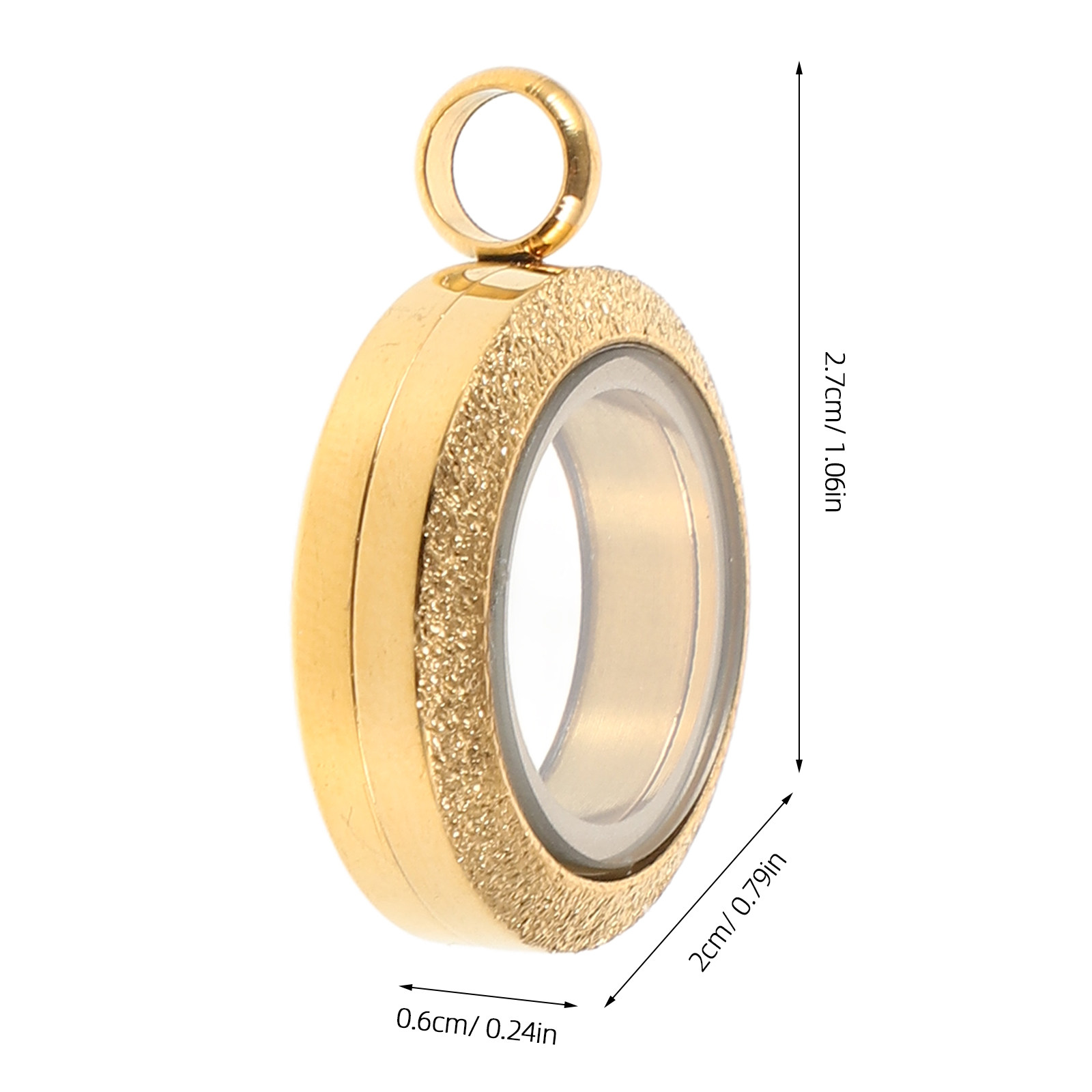 Floating Round Stainless Steel - Resin Art Necklace 评论和价格