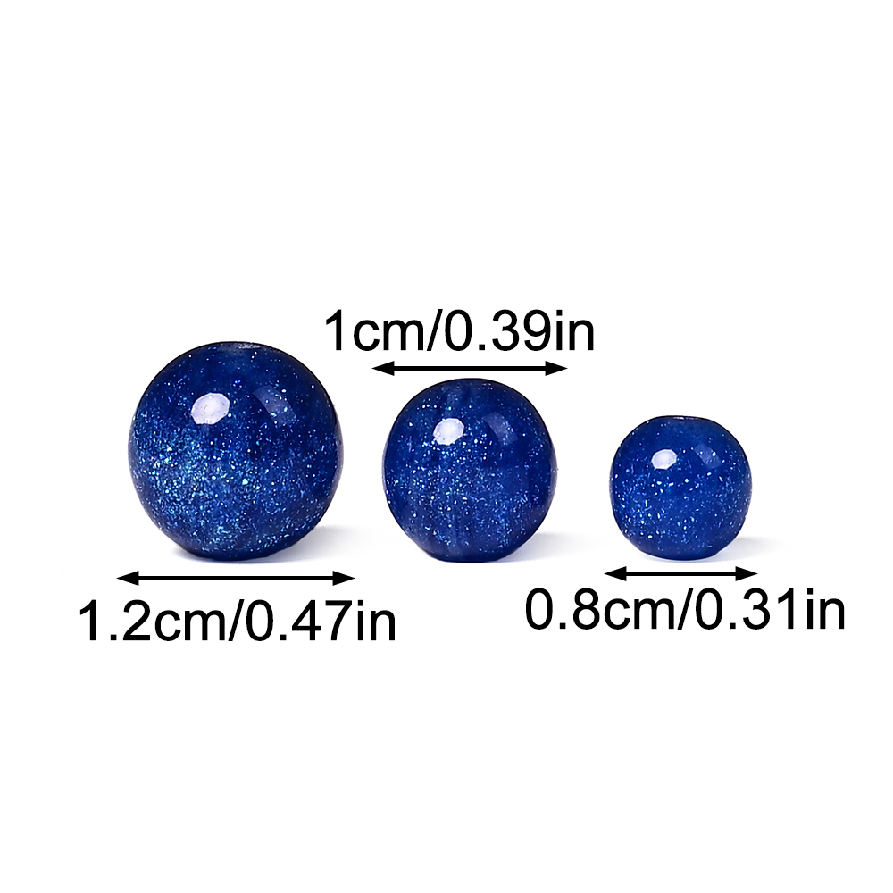 Mixed Glitter Resin Round Bead - Resin Art Necklace 评论和价格