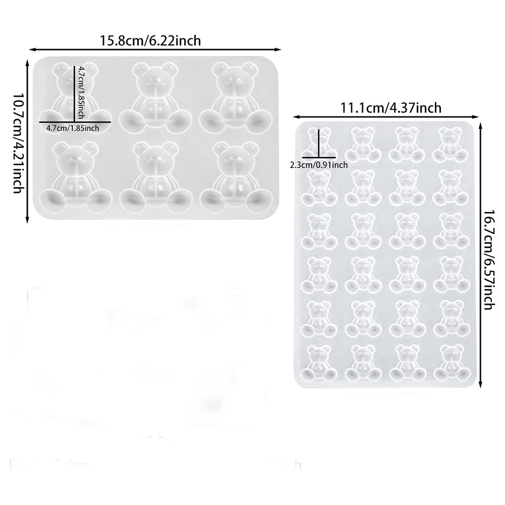 Crystal Bear Resin Silicone Mo - Resin Art Jewellery 评论和价格