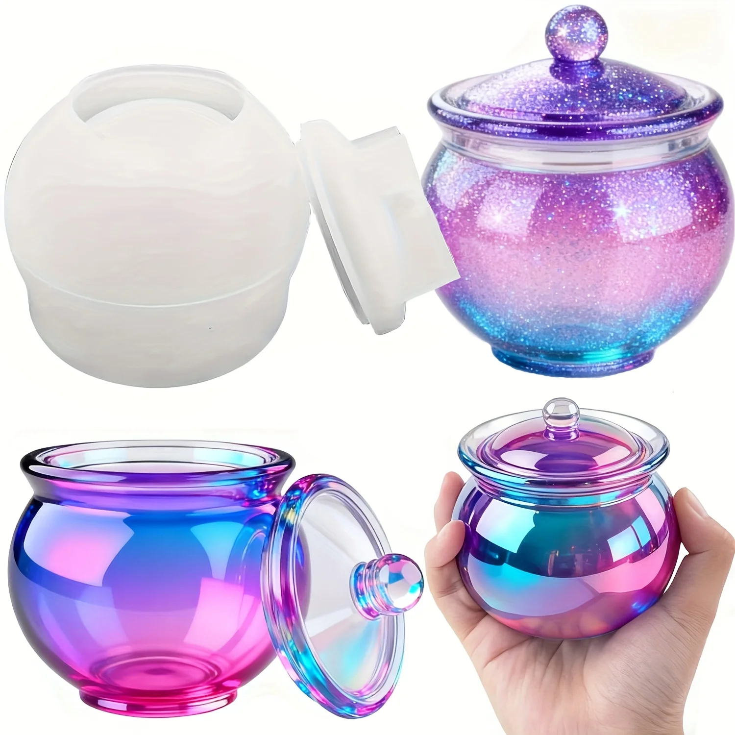 1 set of round resin can molds - Resin Art Jewellery 评论和价格