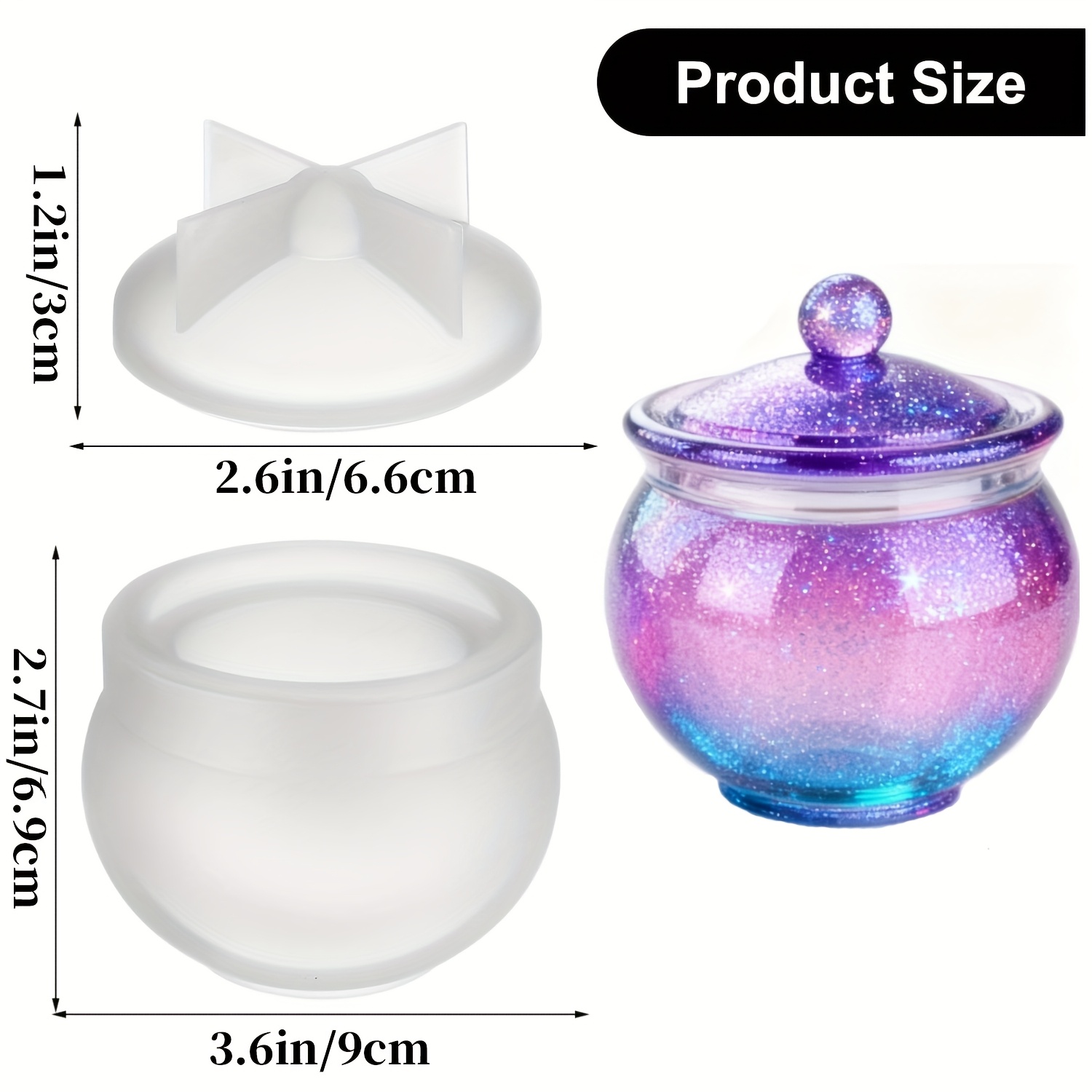 1 set of round resin can molds - Resin Art Jewellery 评论和价格
