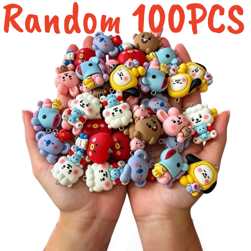 100PCS BT21 Resin Charms DIY C - Resin Art Jewellery 评论和价格