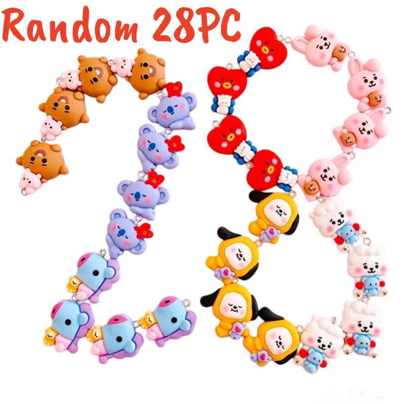 100PCS BT21 Resin Charms DIY C - Resin Art Jewellery 评论和价格